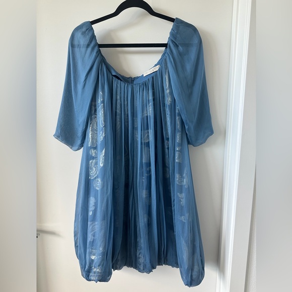 Stella McCartney Elegant Blue Bubble Dress